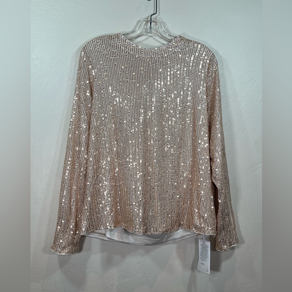 Grace Karin Sequin LongSleeve Open Back Party Top - Picture 4 of 16